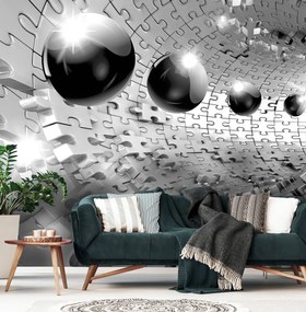 Fototapet - 3D bilă în culooare gri (254x184 cm)