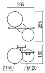 Aplică ROY Redo 01-2778 2xG9/10W/230V