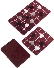 Set 3 covoare de baie Rogue Hearts