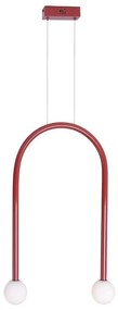 Lustra LED design minimalist ENIGMA, Coral red