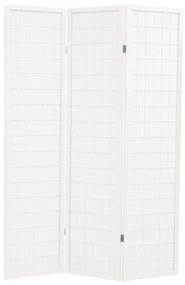 245905 vidaXL Paravan pliabil cu 3 panouri, stil japonez, 120x170 cm, Alb