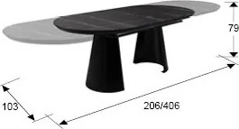 Masa dining extensibila design lux Capri