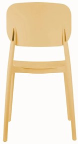 Scaun de dining galben din plastic Cheer – Leitmotiv