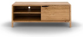 Comodă TV în culoare naturală din lemn de stejar 111x48 cm Twig – The Beds
