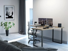Masă PC de colț Vintid (Stejar craft + Negru). 1054977