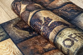 ANDRE 50090 covor lavabil Cafea bucatarie, anti-alunecare - maro