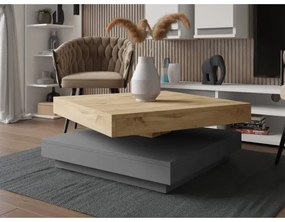 Măsuță de cafea NENANI 34x70 cm gri/stejar wotan