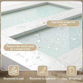 HOMCOM Ușă Culisantă Interior Rustică cu Șină Silențioasă, Kit Feronerie și Mâner, Alb | Aosom Romania