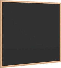 vidaXL Tablă cu ramă din lemn masiv de pin, neagră, 60x55 cm