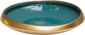 Bol verde, din ceramica, 34.5 cm, Corfou