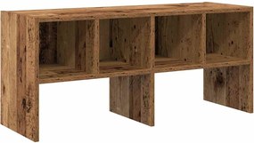 vidaXL Suport pantofi stivuibil din lemn vechi 89,5x30x40 cm