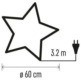 Decorațiune de Crăciun 1xE14/25W/230V d. 60 cm aurie
