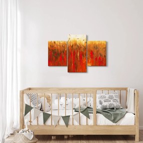 Tablou cu abstracție pictată (90x60 cm)