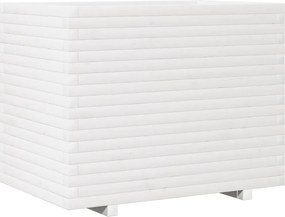 vidaXL Jardinieră de grădină, alb, 90x60x72 cm, lemn masiv de pin