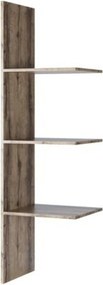 Raft Jagger, stejar inchis, PAL laminat, 47x40x162 cm