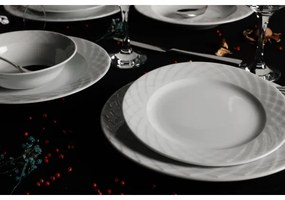 Set de veselă 24 piese alb/porțelan