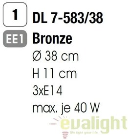 Plafoniera design rustic Pankok DL 7-583/38 bronze OR