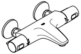 GROHE 34227002 - Baterie termostatică pentru cadă PRECISION TREND DN 15, crom lucios