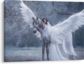 Tablou - Fata și unicorn (70x50 cm)
