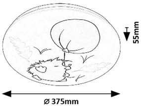 Rabalux 71191 - Plafonieră LED pentru copii HEDGY LED/24W/230V 3000K