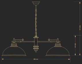 Lustra design clasic realizata manual Lido, 2L