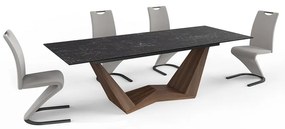 Masa de bucaterie Bonucci, neagra/nuc