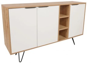 Consola Clara Console - Oak, Alb