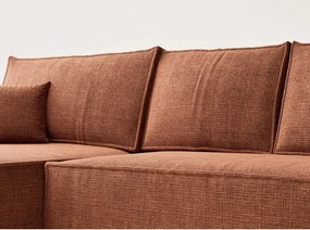 Colțar arămiu extensibil/cu spațiu de depozitare cu tapițerie din chenille (cu colț pe partea stângă/cu șezlong) Maze – Maison de Rêve