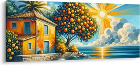 Tablou - Casă cu portocale I. (120x50 cm)
