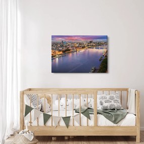 Tablou cu orașul Bratislava cu râu (90x60 cm)
