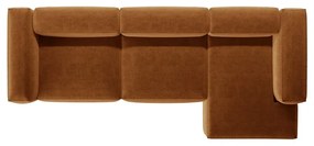 Colțar cărămiziu (cu colț pe partea dreaptă/cu șezlong) Bergamo – Cosmopolitan Design