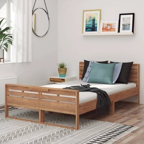 326262 vidaXL Cadru de pat, 120x200 cm, lemn masiv de tec