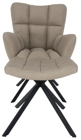 Scaun pivotant design cu bază, bej / negru, KOMODO TIP 2