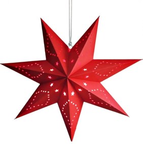 Stea de hartie pentru Craciun cu sapte colturi STARLET 35 cm, rosie