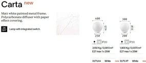 Lampa de podea stil minimalist Carta pt1 d30