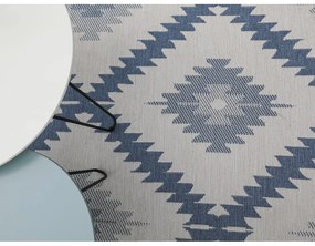 Covor adecvat pentru exterior NORTHRUGS Malibu, 80 x 150 cm, albastru-crem