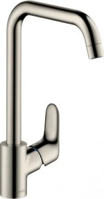 Baterie bucatarie cu pipa rotativa, Hansgrohe Focus M41, otel inoxidabil, 31820800