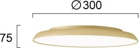 Plafonieră LED ART LED/21W/230V aurie
