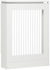 HOMCOM Capac Radiator din MDF si Otel Alb 60x18x84cm Design Simplu si Elegant pentru Acoperire Calorifer | Aosom Romania