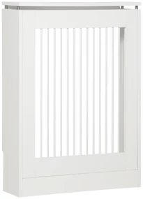HOMCOM Capac Radiator din MDF si Otel Alb 60x18x84cm Design Simplu si Elegant pentru Acoperire Calorifer | Aosom Romania