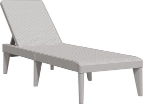 vidaXL Șezlong, gri , 186x60x29 cm, PP