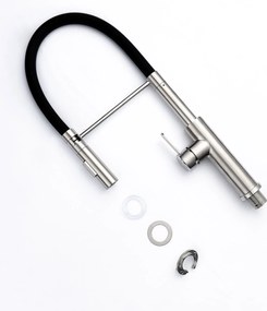 Baterie bucătărie cu pipă flexibilă - 284 oțel inoxidabil Cromat P14A