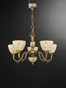 Candelabru din alama 5 brate design italian 6258