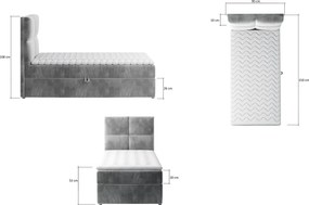 Pat lemn masiv BoxSpring Rivia 90x200 - Paros 05