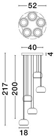Lustra LED suspendata design modern decorativ BIOS 5L