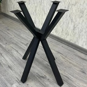 Masă fixă Pătrată Asterixa rotund negru-nuc