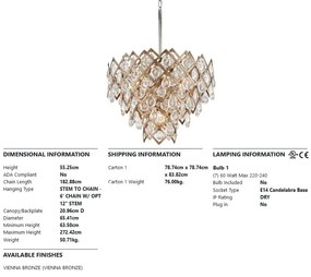 Candelabru LUX design elegant TIARA cu 7 surse de lumina