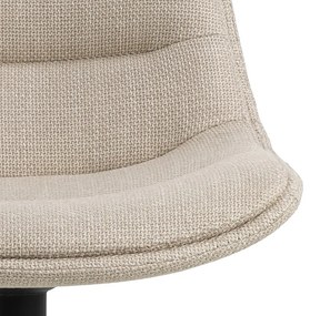 Scaun de bar negru/bej cu înălțime ajustabilă (înălțime șezut 65 cm) Adisa – Actona