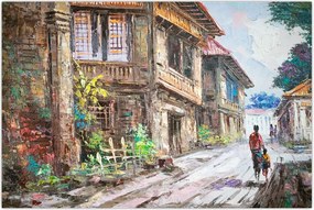 Tablou - Satul filipinez, Asia (90x60 cm)