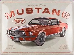 Placă metalică Ford - Mustang - GT 1967, (40 x 30 cm)